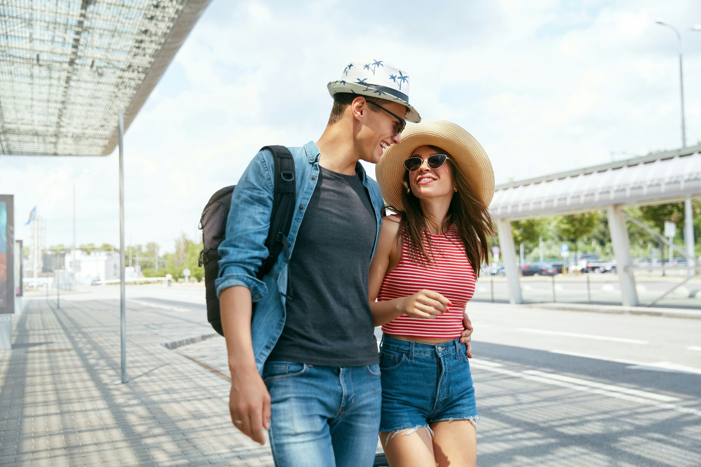 A couple on a honeymoon — the kind of trip a clear planning timeline makes possible.