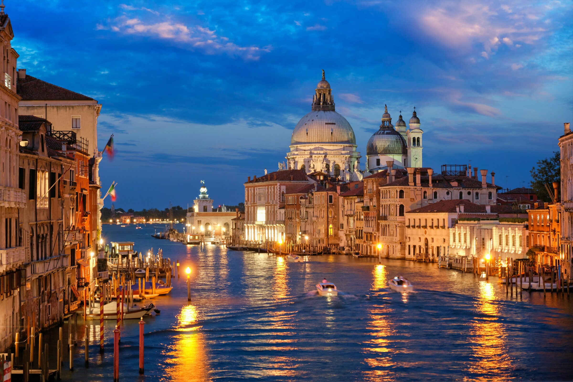Venice lagoon and Po River, Italy