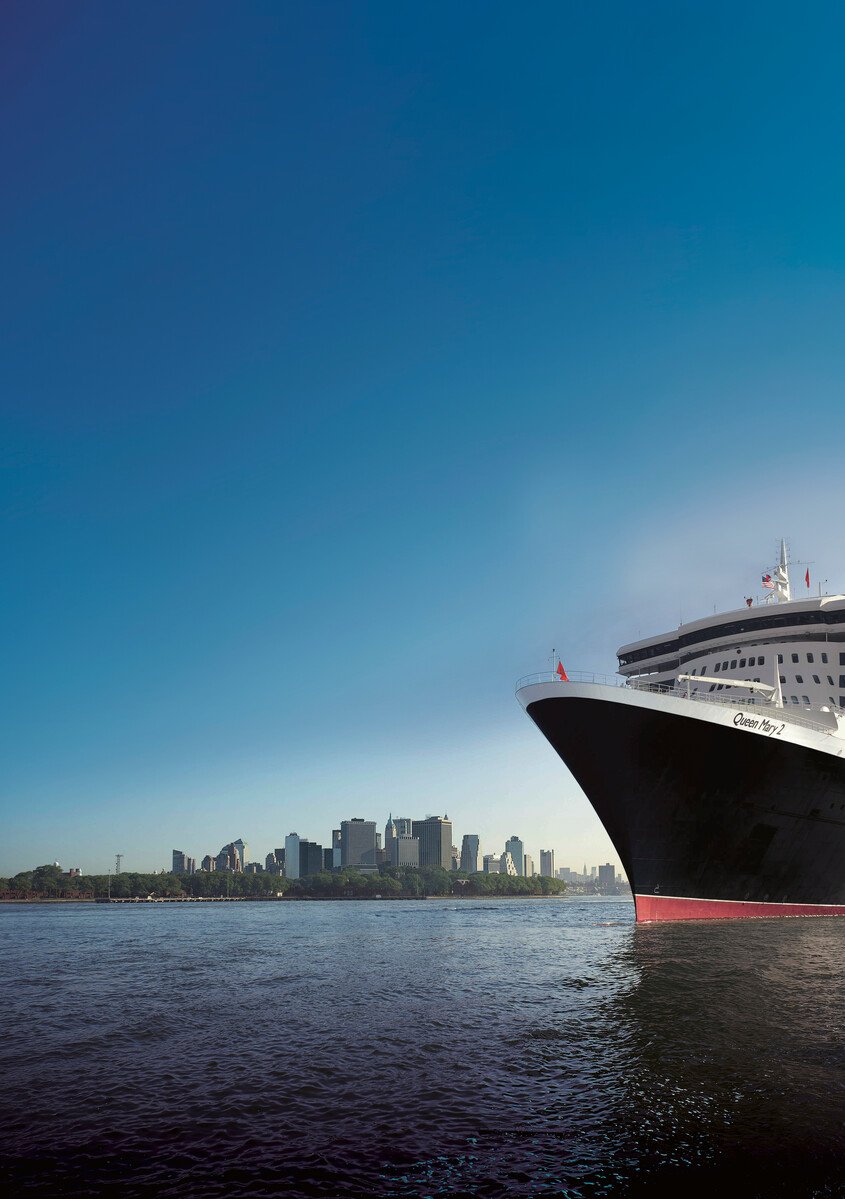 Queen Mary 2 at sea — the slow-luxury voyage style that defines the line.
